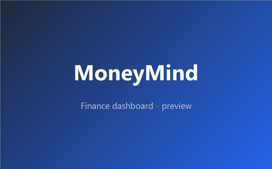 MoneyMind dashboard